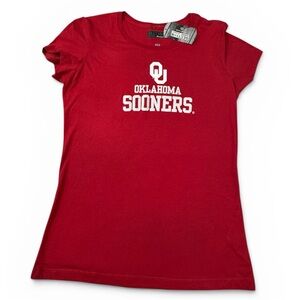 Majestic Oklahoma Sooners Red Short Sleeve Tee New With Tags